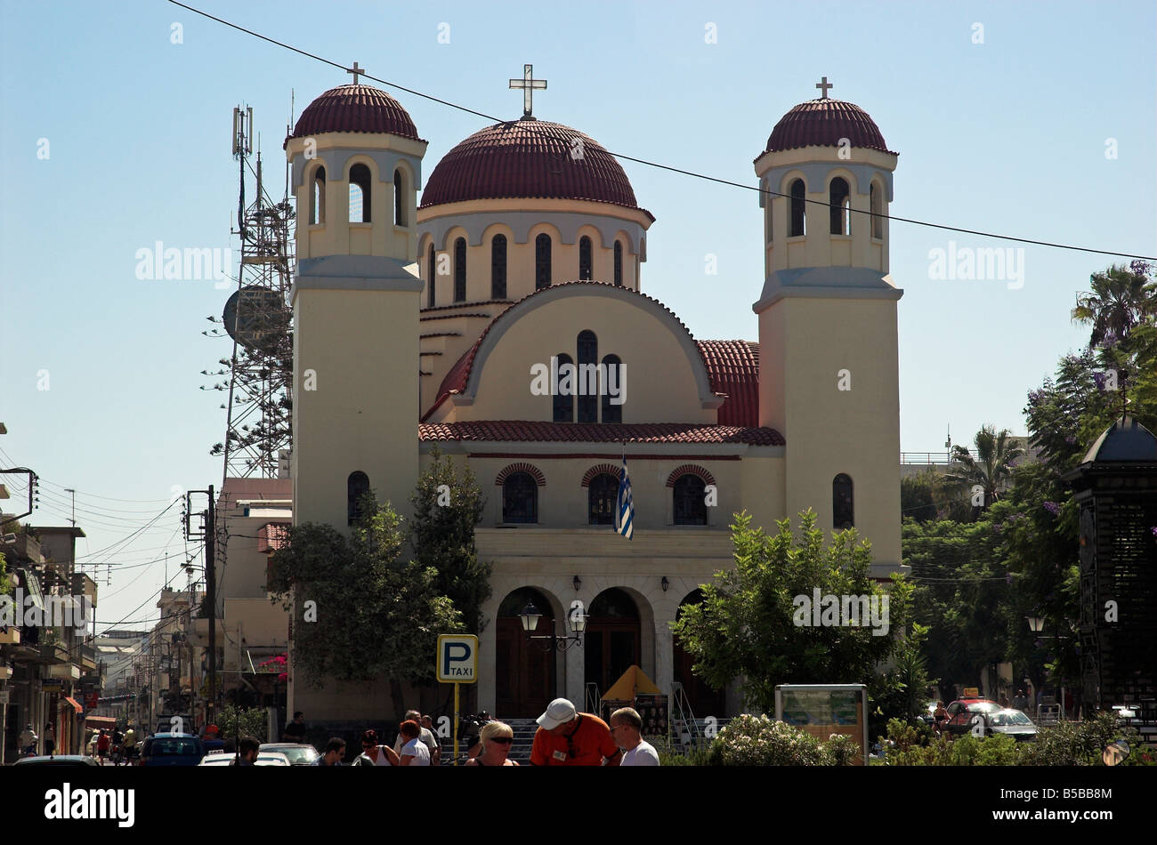 Chiesa di quattro martiri in Rethimno Creta Grecia Settembre 2008 Foto Stock
