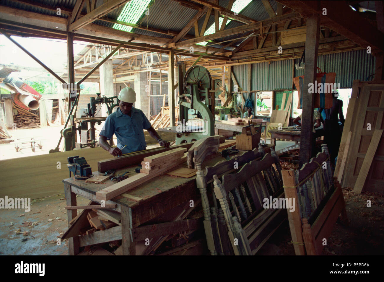 Fabbricazione di mobili St Lucia Windward Islands West Indies Caraibi America Centrale Foto Stock