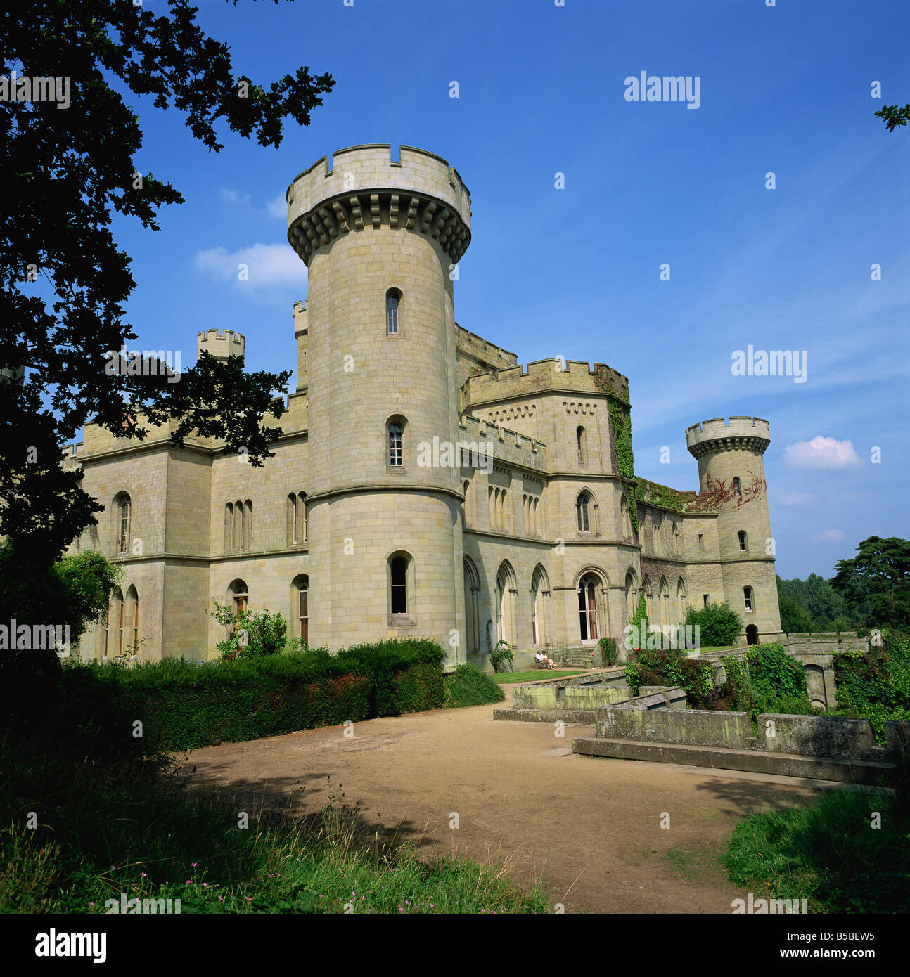 Il castello di Eastnor, Hereford e Worcester, Inghilterra, Europa Foto Stock