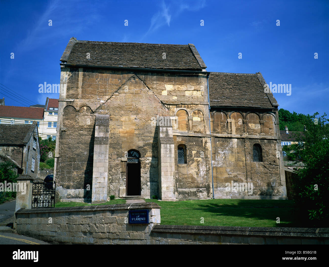 Chiesa sassone, Bradford on Avon, Wiltshire, Inghilterra, Europa Foto Stock