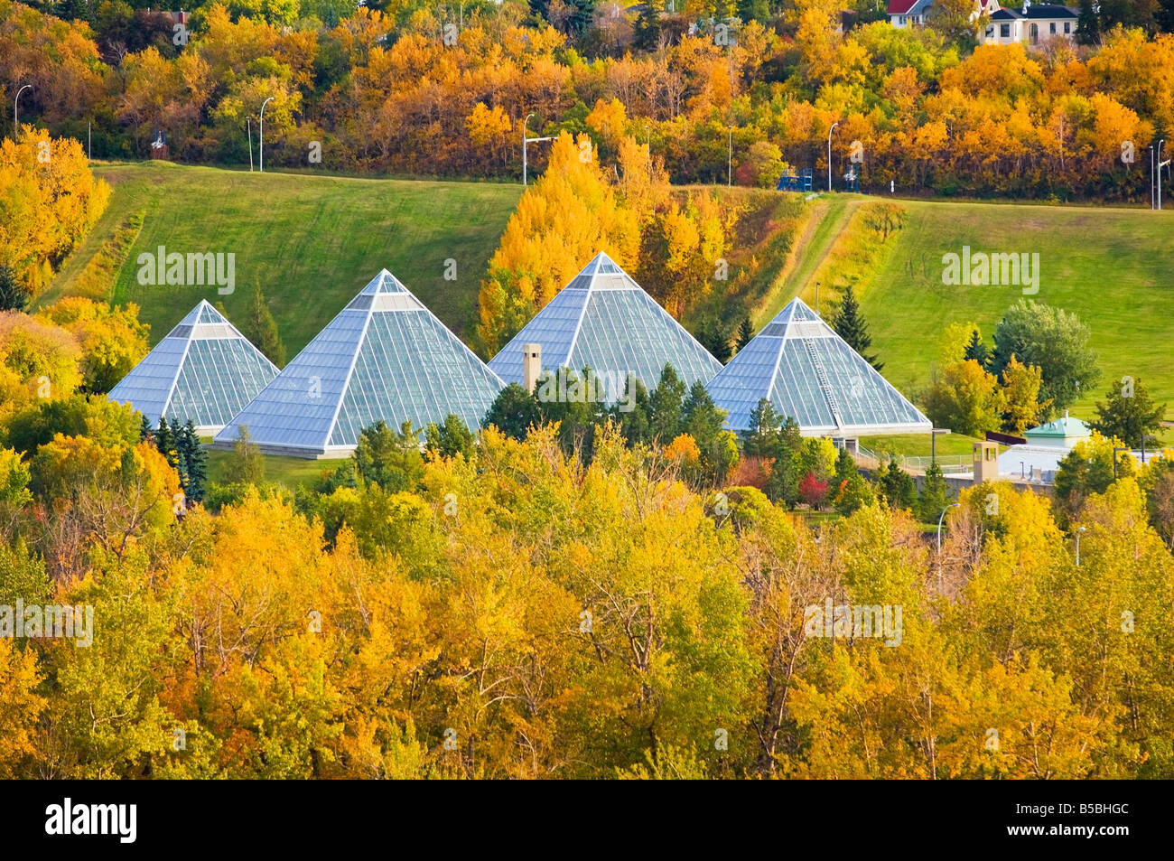 Edmonton, Alberta, Canada; autunno dello skyline della città Foto Stock