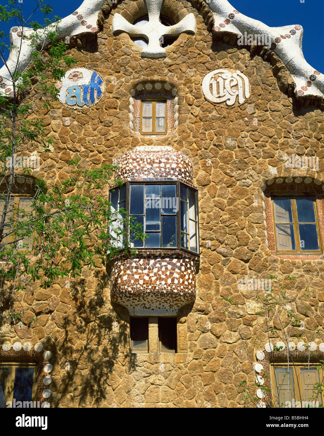 Parco Guell Barcellona Catalonia Spagna Europa Foto Stock