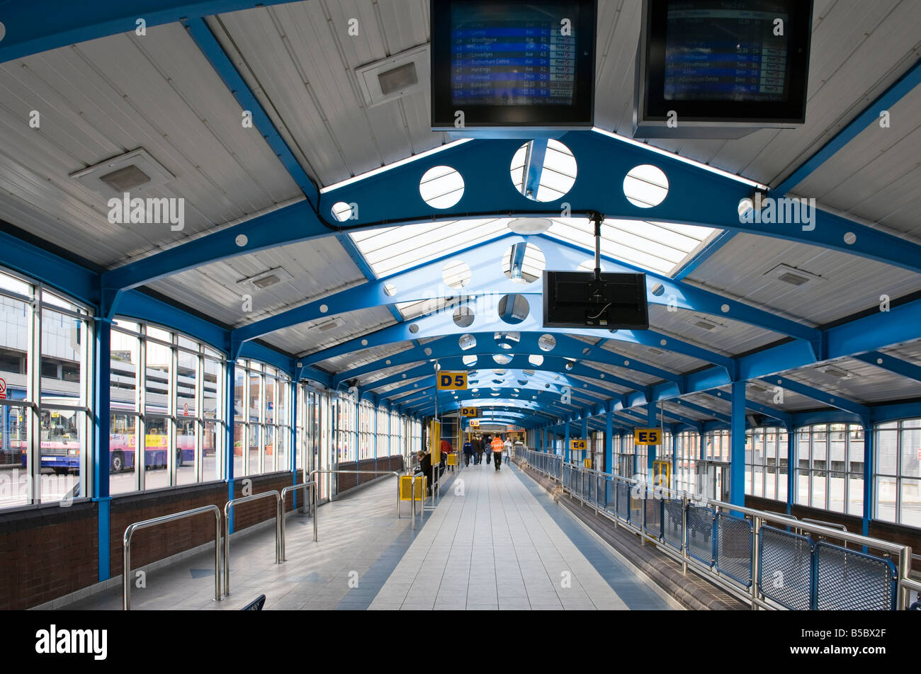 Sheffield il trasporto passeggeri interscambio, South Yorkshire, Inghilterra, "Gran Bretagna" Foto Stock