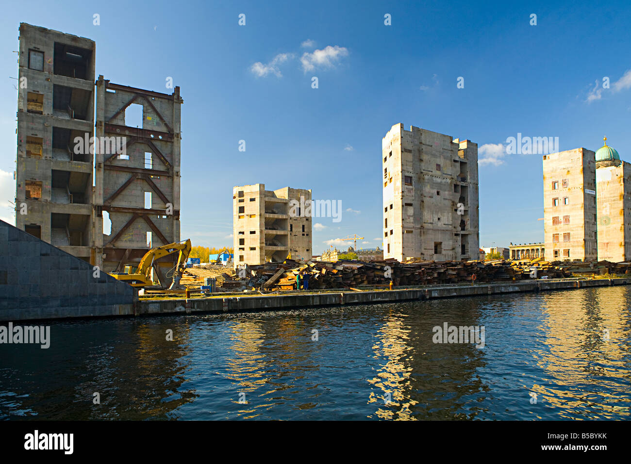 Demolizione del Palast der Republik, Berlino, Germania Foto Stock