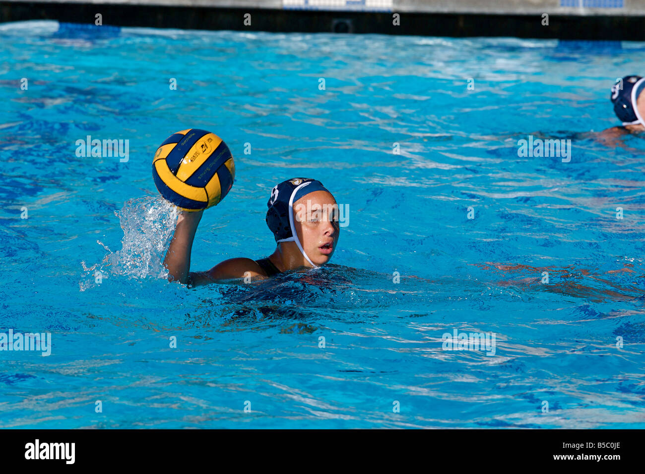 RIVERSIDE CA Aprile 2008 California Baptist University womens pallanuoto match Foto Stock