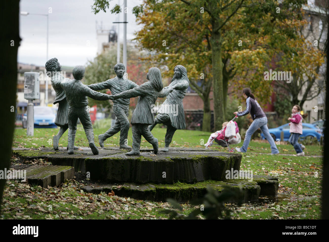 Arte pubblica in Glenrothes durante il Glenrothes da-elezione Fife Foto Stock