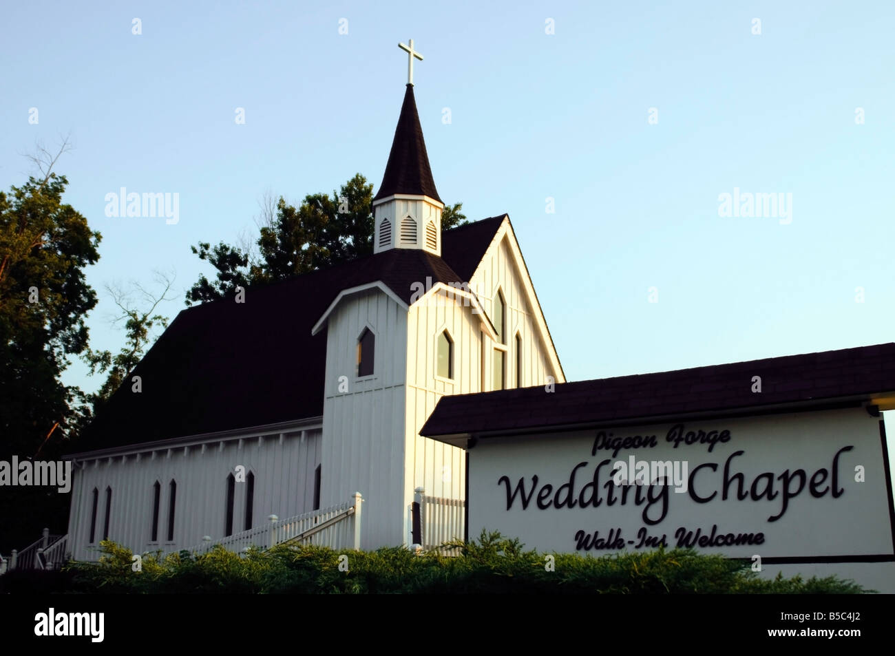 Una cappella per matrimoni a Pigeon Forge Tennessee vicino al Smokey Mountains. Foto Stock