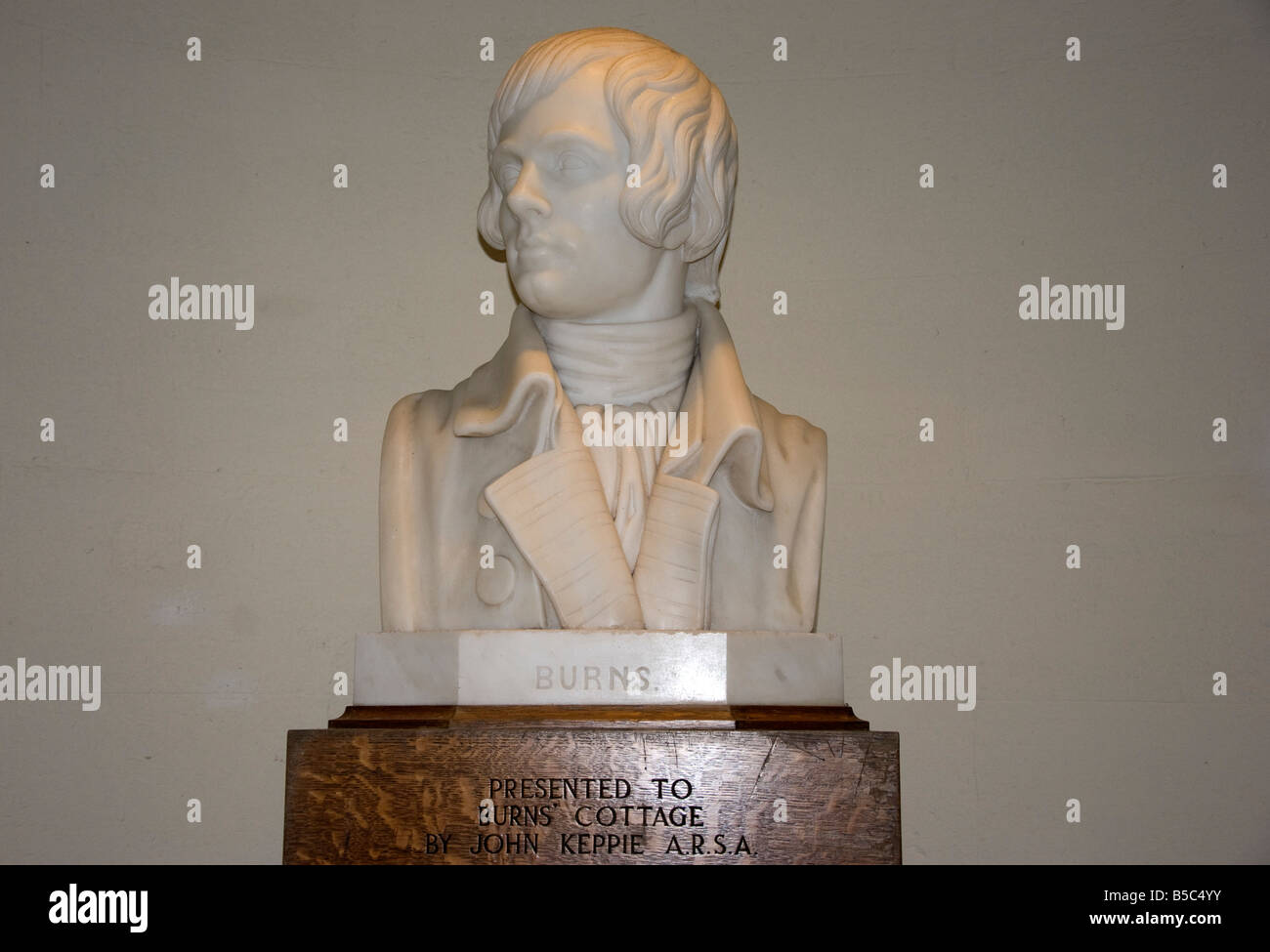 Busto di Robert Burns Alloway Foto Stock