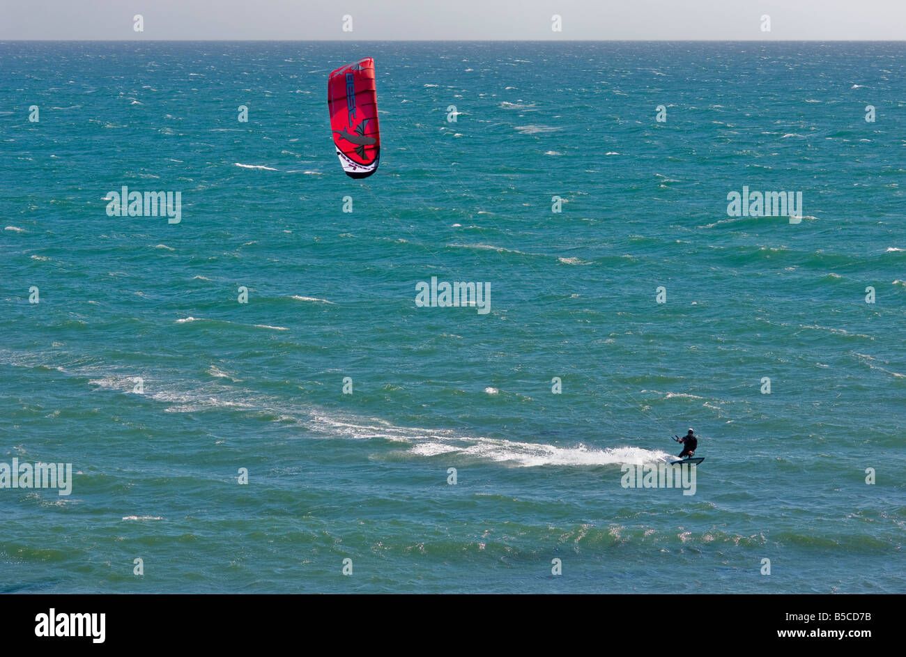 Wind surf off costa della California Foto Stock