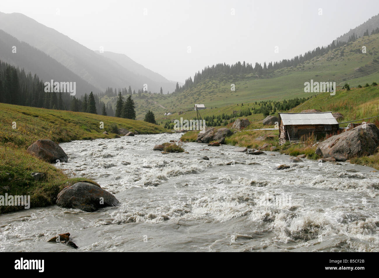 Altyn Arashan Valley, Tien Shan mountain, Kirghizistan, Asia centrale Foto Stock