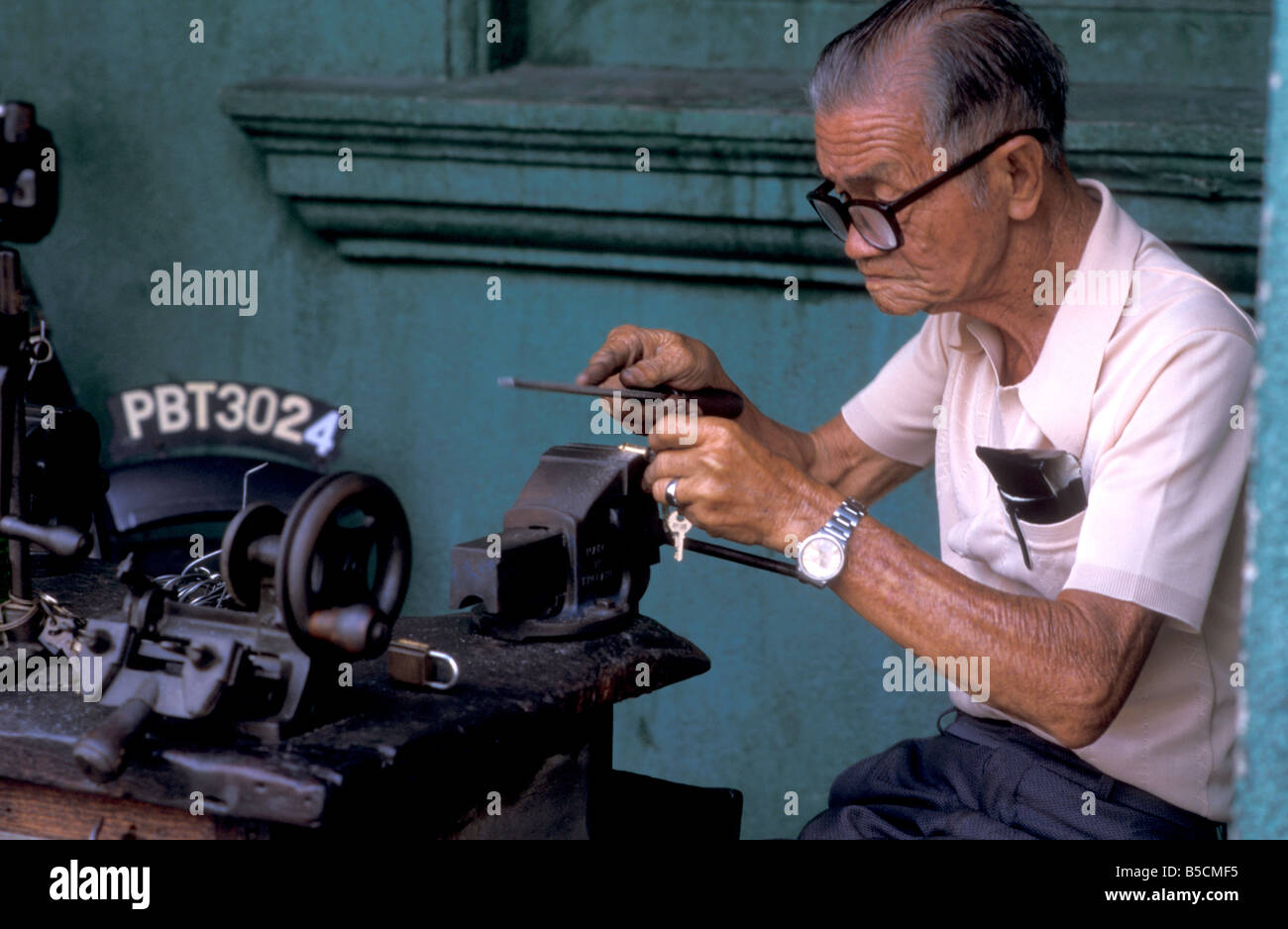 Coltello chiave georgetown penang malaysia Foto Stock