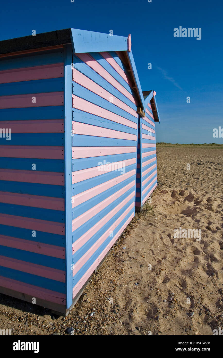 Cabine sulla spiaggia, a Great Yarmouth Foto Stock