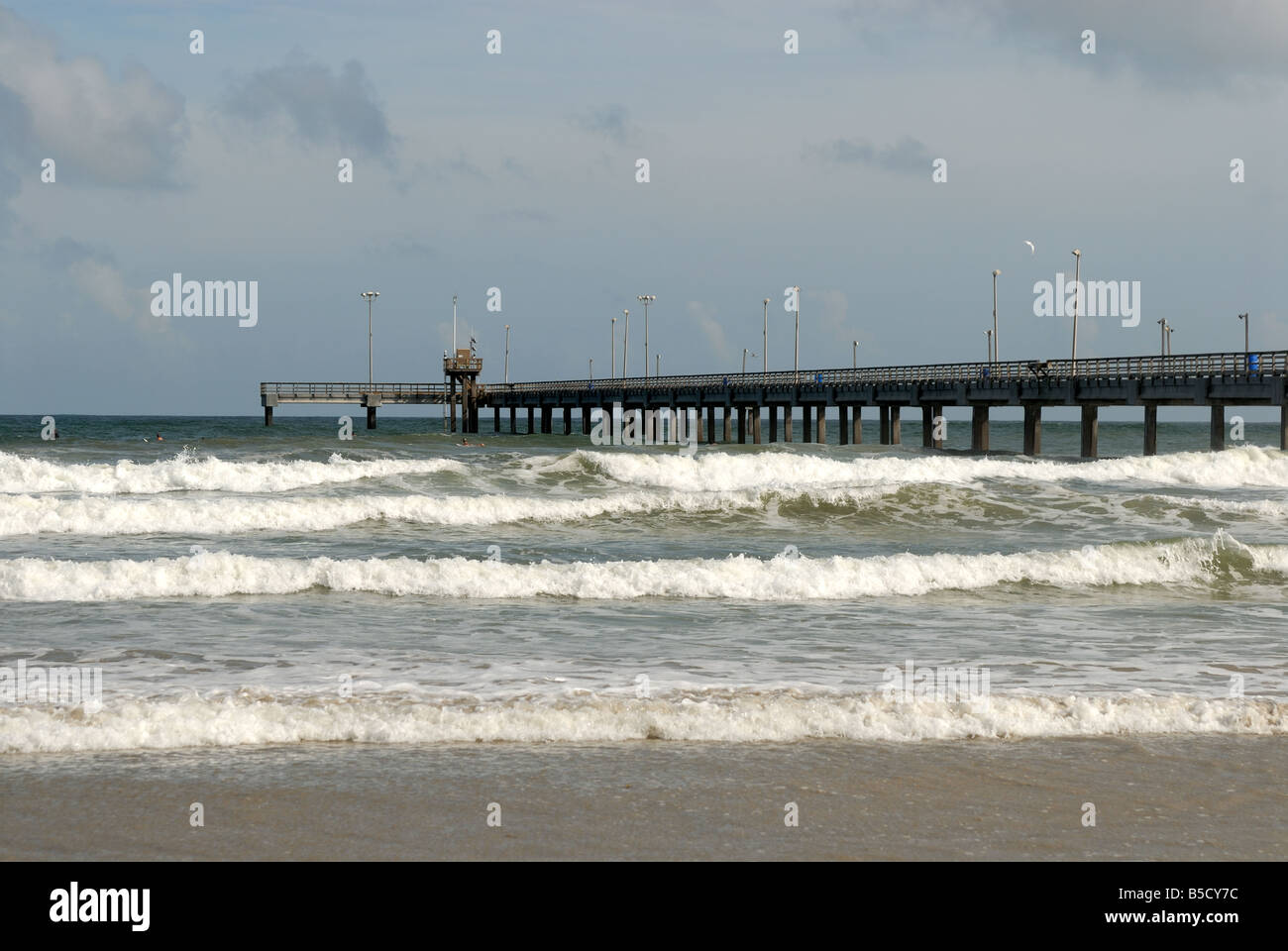 Bob Hall pier sul Padre Island, sud del Texas USA Foto Stock