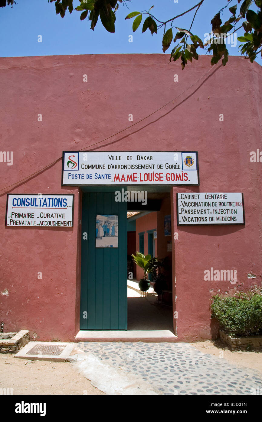 Isola di Goree centro sanitario locale e la Clinica Dakar in Senegal Foto Stock