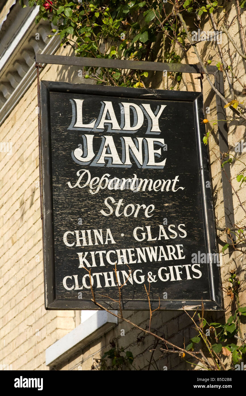 "Lady Jane' shop accedi Long Melford, Suffolk, Regno Unito Foto Stock