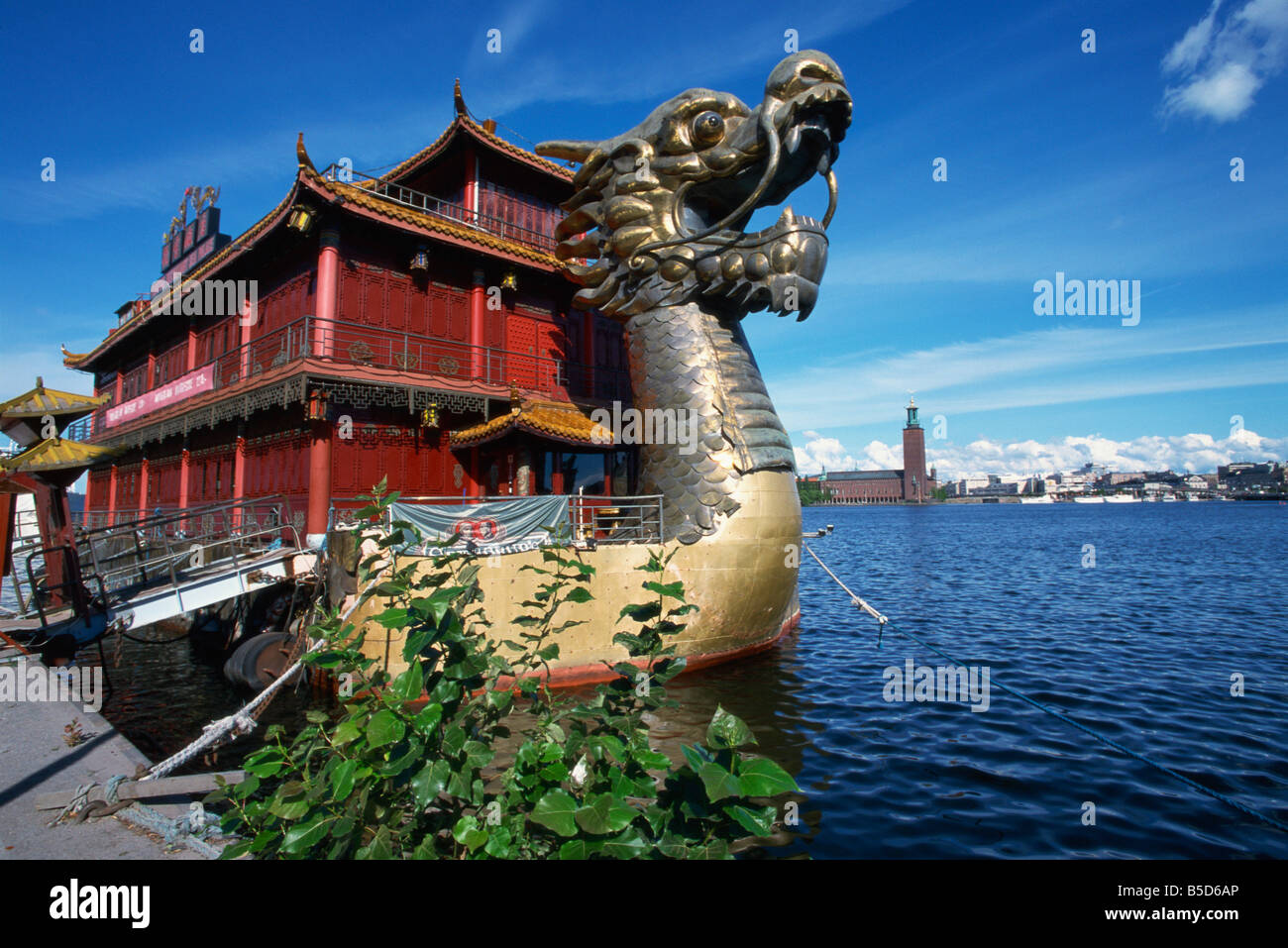 Il ristorante cinese lago Malaren Stoccolma Svezia Scandinavia Europa Foto Stock
