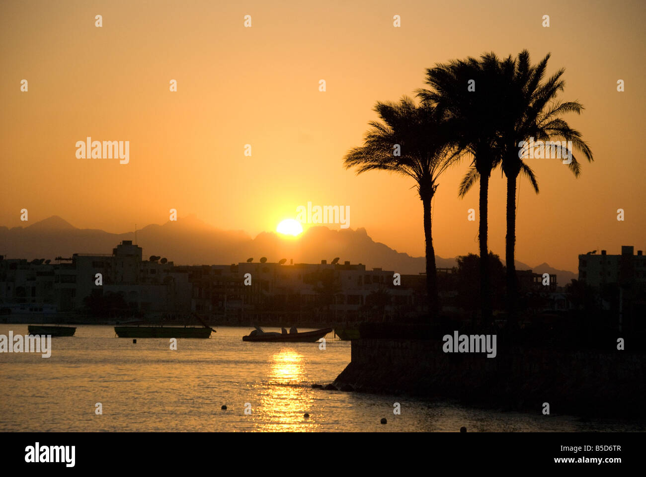 Hurghada dal tramonto Foto Stock