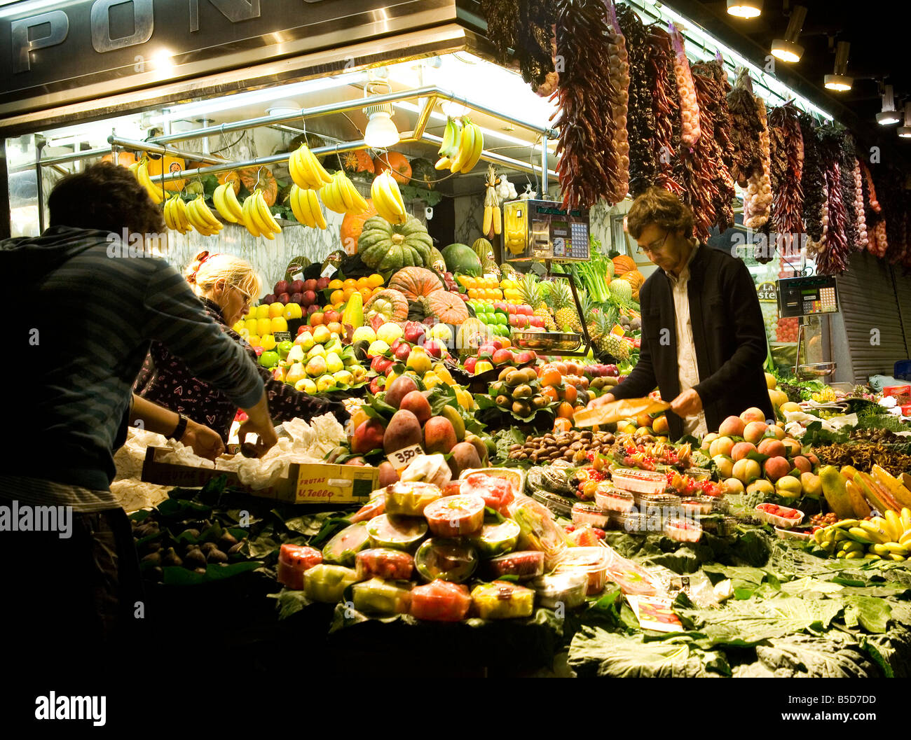 Pressione di stallo di mercato, Barcellona Foto Stock