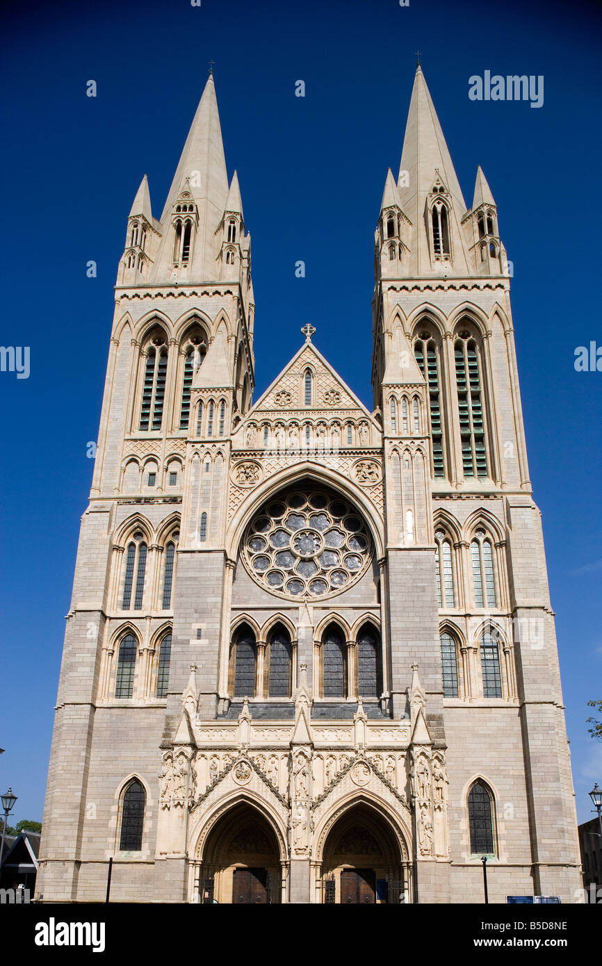 Truro Cathedral precoce stile inglese 1880 1910 Cornovaglia Gran Bretagna Regno Unito Foto Stock