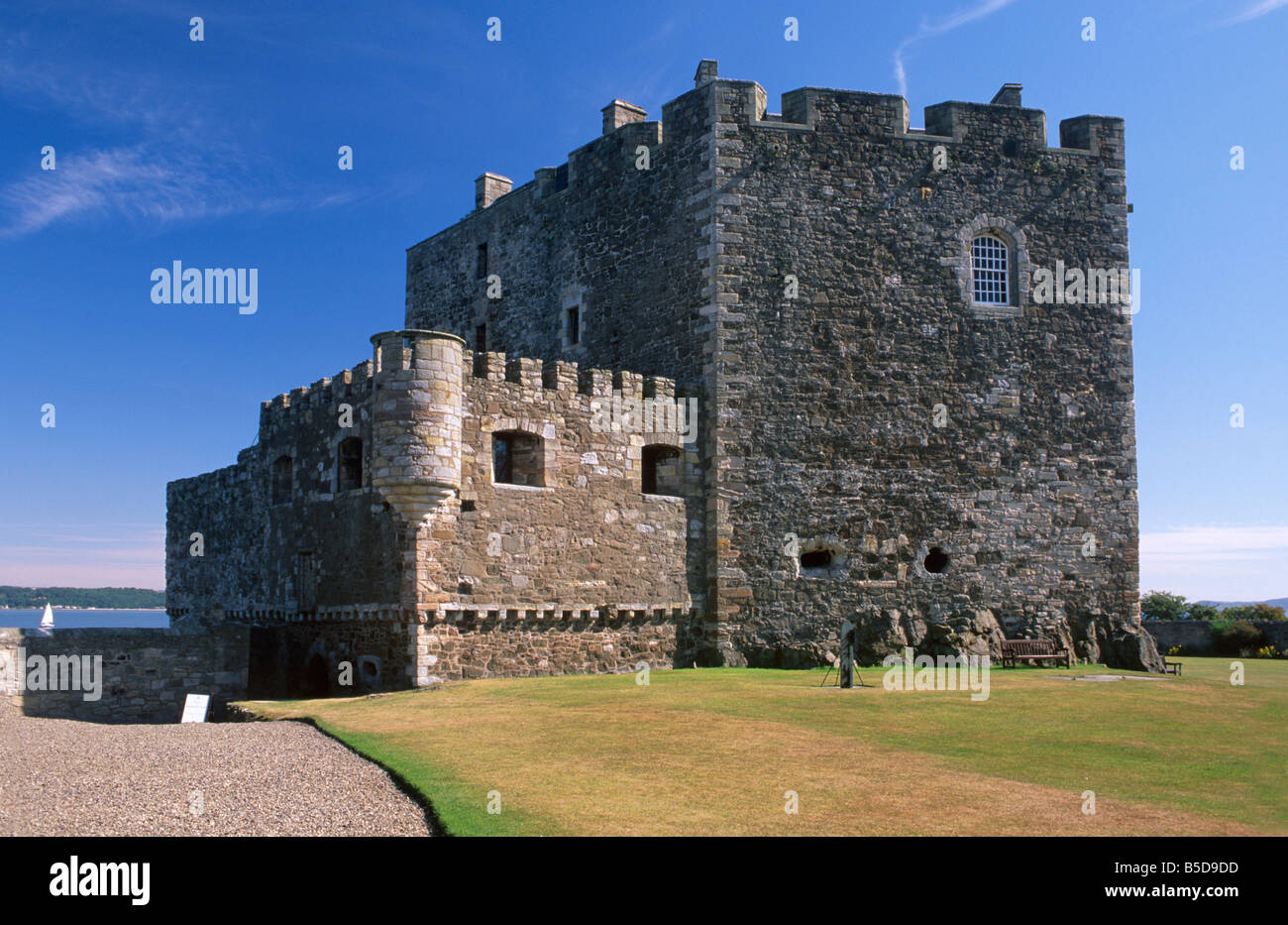 La nerezza castello risalente al XIV secolo, nerezza, West Lothian, Scozia, Europa Foto Stock