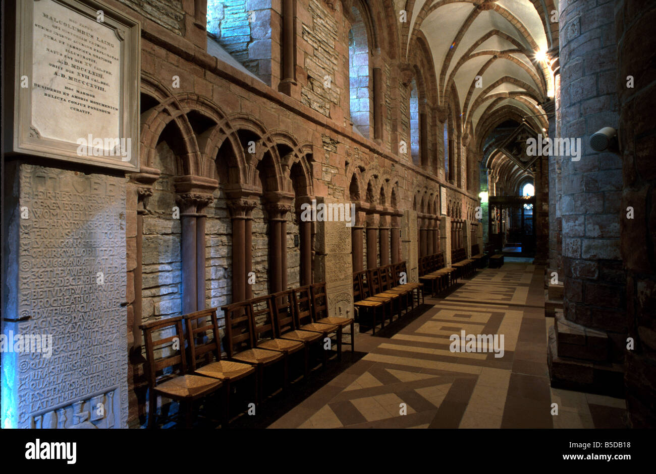 San Magnus Cathedral, uno dei meglio conservati di cattedrali in Scozia, Kirkwall, Continentale, Orkney Islands, Scozia Foto Stock
