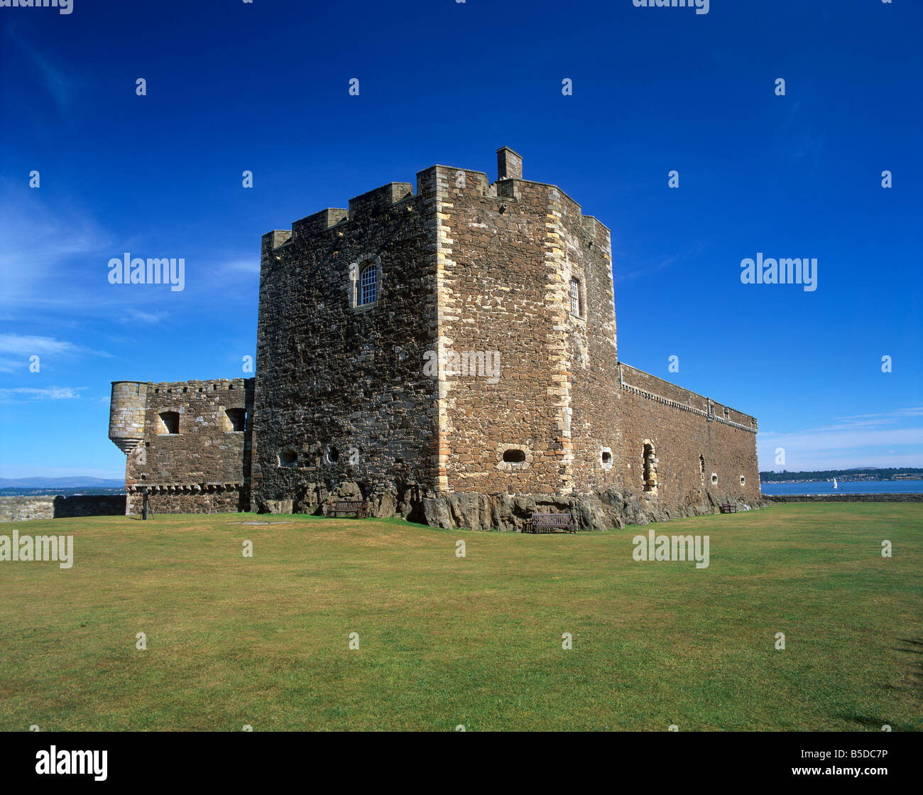 La nerezza castello risalente al XIV secolo, nerezza, West Lothian, Scozia, Europa Foto Stock