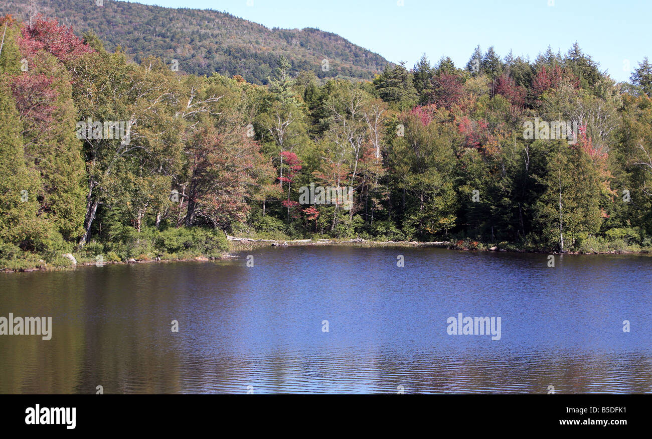 Autunno su Tupper lago nel cuore delle Montagne Adirondack, in New York. Foto Stock
