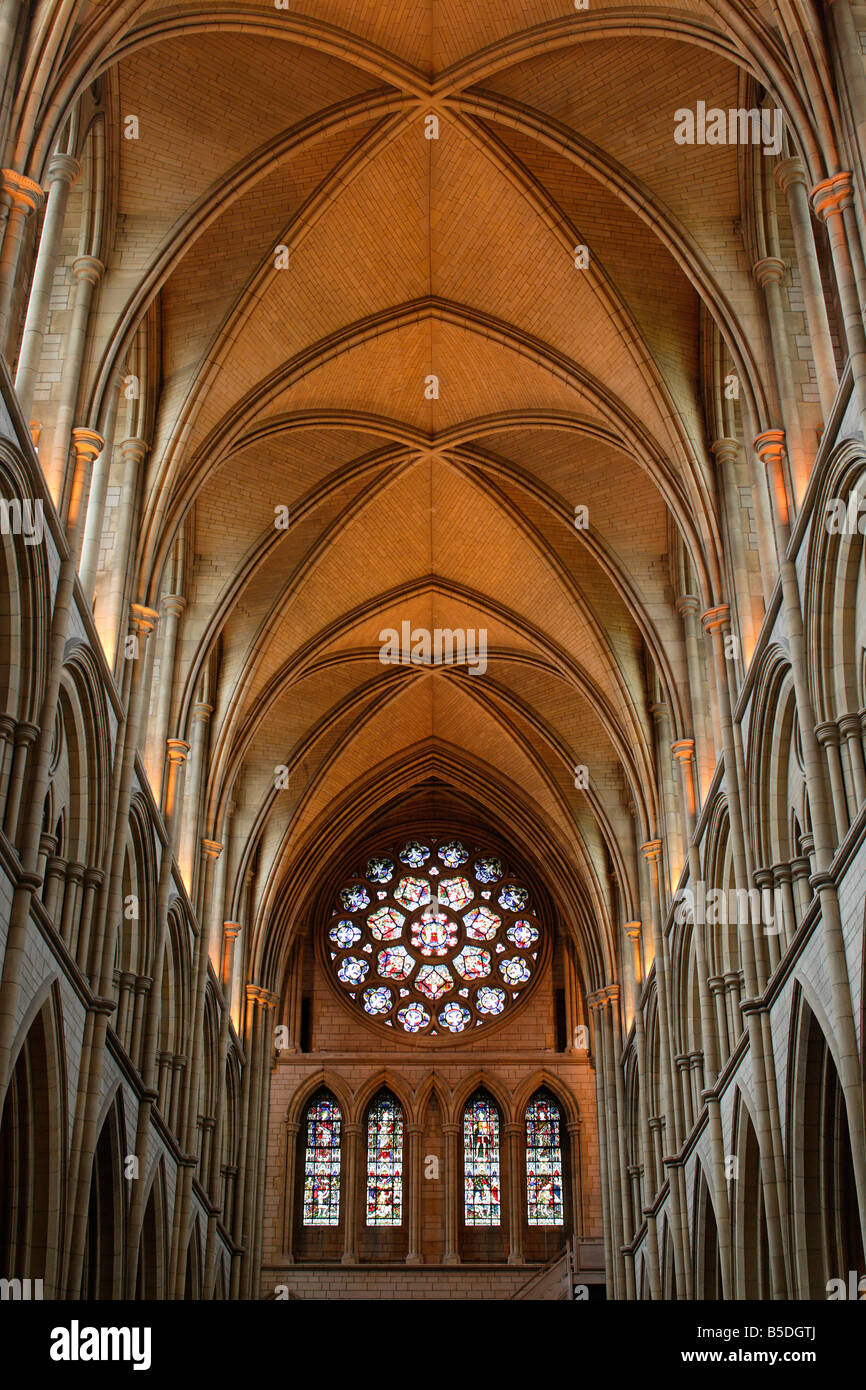 Truro Cathedral precoce stile inglese interno 1880 1910 Cornwall Regno Unito Foto Stock