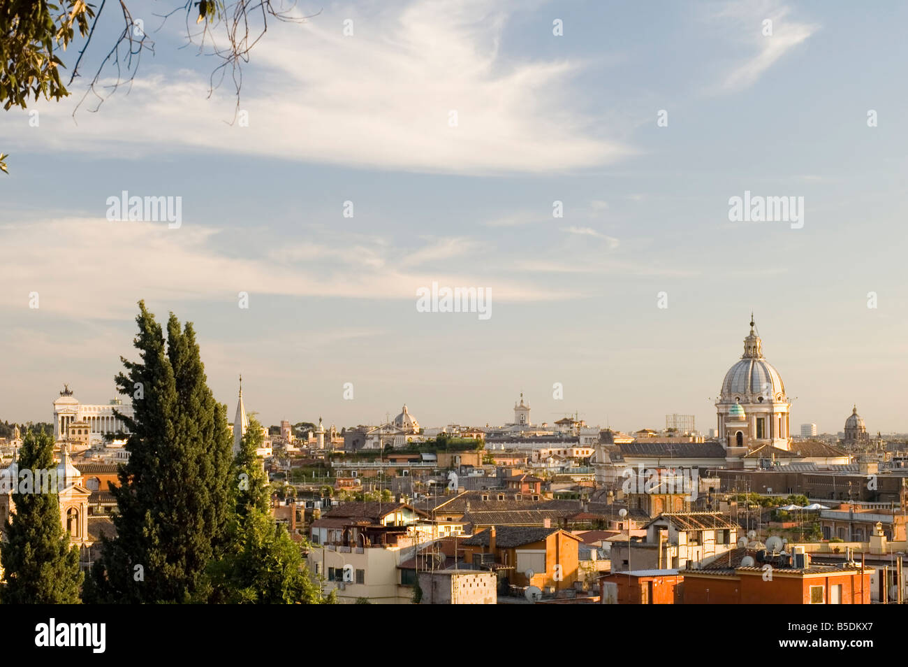 L'Italia vista panoramica della città di Roma Foto Stock