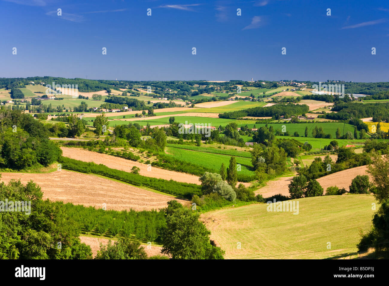 Il paesaggio di Tarn e Garonna, regione di Occitanie, Francia Europa in estate Foto Stock