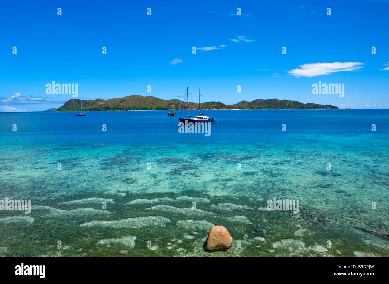 Ile Curieuse Seychelles Foto Stock