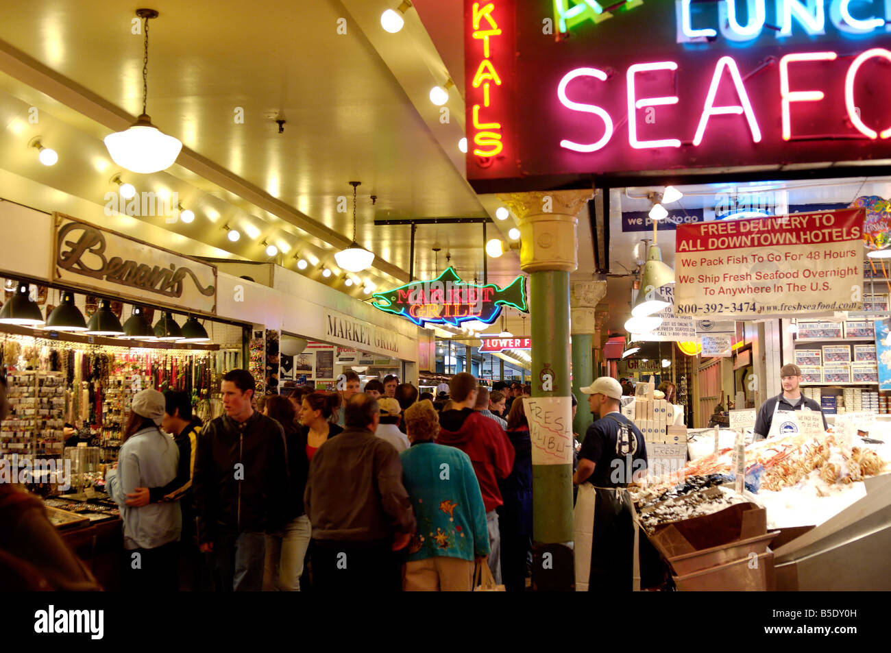 Il Pike Market, Seattle, nello Stato di Washington, USA, America del Nord Foto Stock