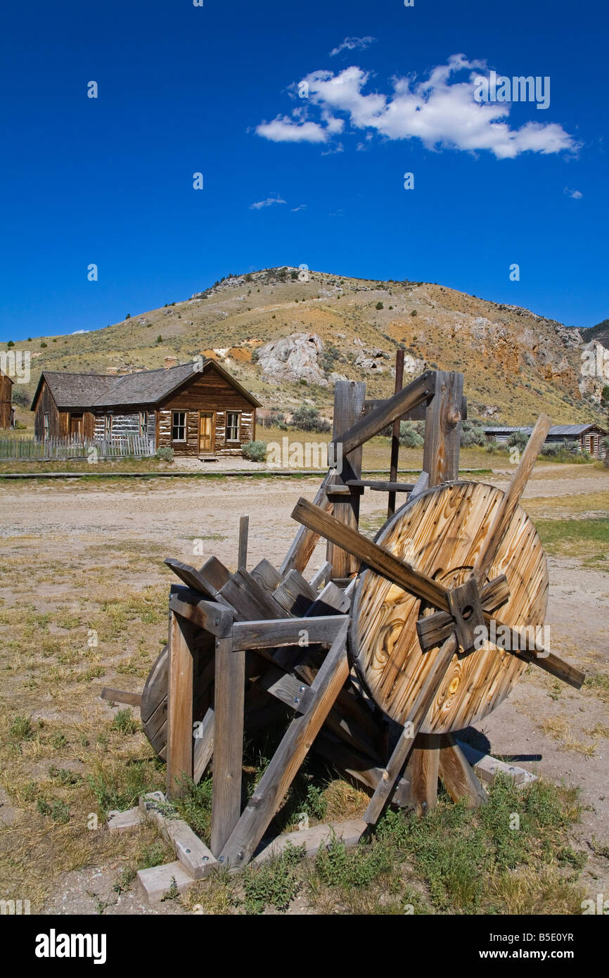Stato di Bannack Park città fantasma, Dillon, Montana, USA, America del Nord Foto Stock