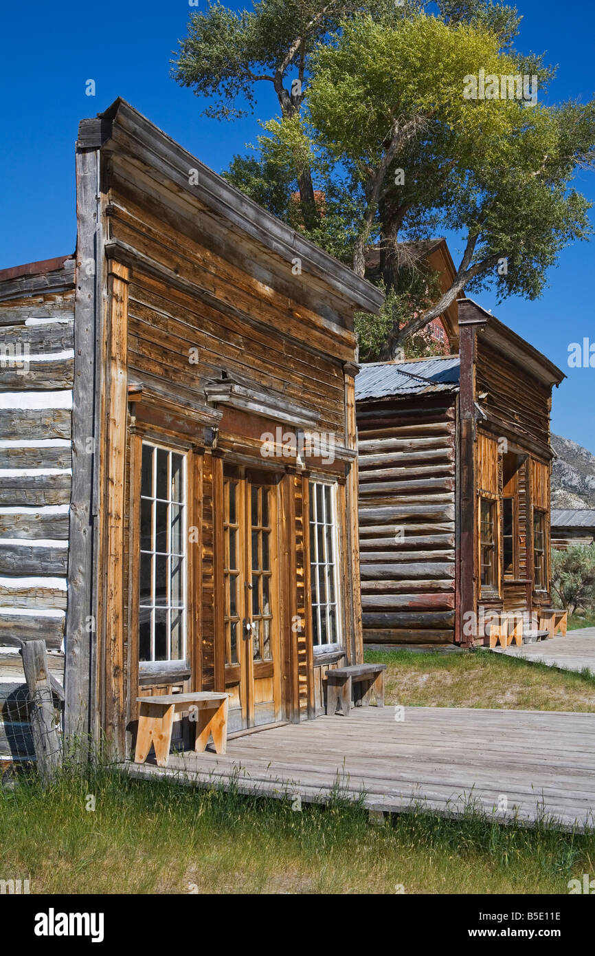 Stato di Bannack Park città fantasma, Dillon, Montana, USA, America del Nord Foto Stock