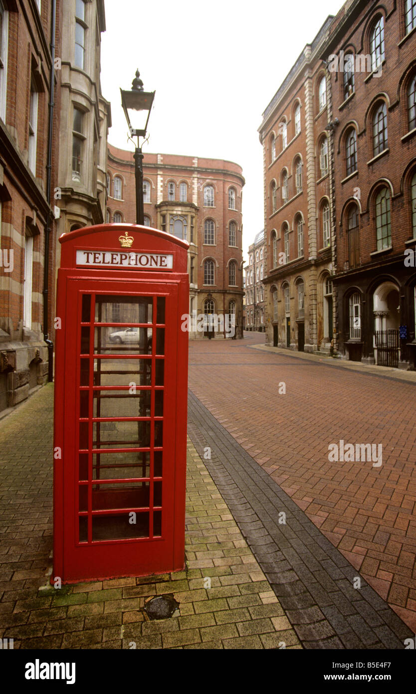 Regno Unito Inghilterra Nottinghamshire Nottingham Broadway quartiere pizzo K6 casella telefono Foto Stock