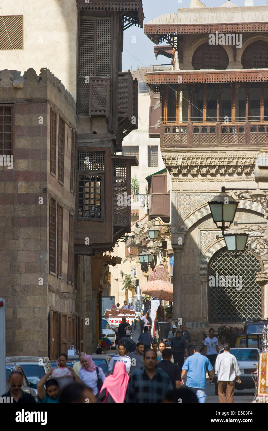 Al Muizz il Din Allah Street in Cairo Islamico Egitto Foto Stock