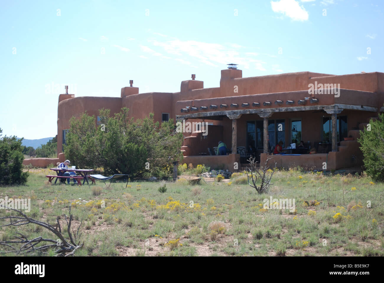 Alta Ranch in piuma, Cerrillos, Nuovo Messico USA Foto Stock