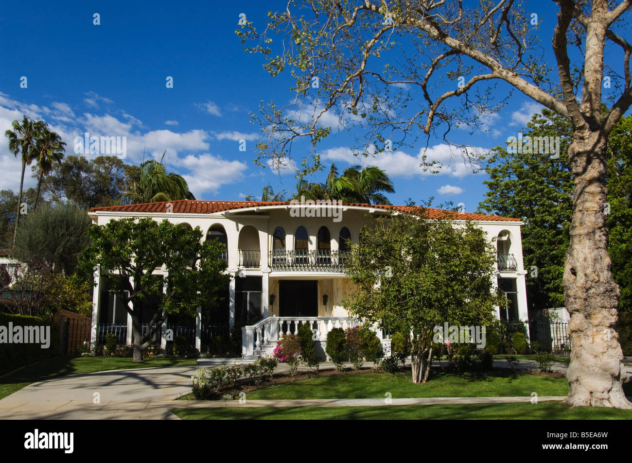 Ville dei ricchi e famosi, Beverly Hills Los Angeles California, USA, America del Nord Foto Stock