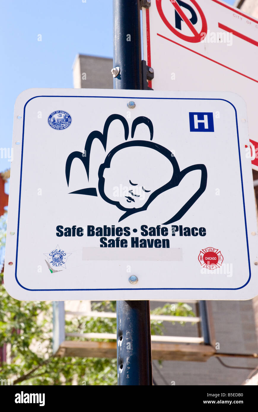 Un rifugio sicuro segno per le madri che vogliono scendere neonati indesiderati senza domanda Foto Stock