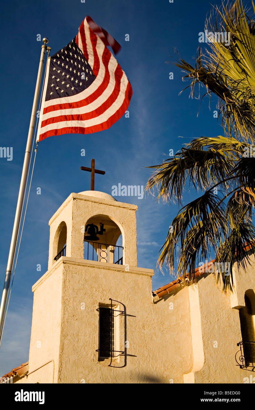 Santissimo Sacramento della Chiesa Cattolica, 29 Palms City, nel sud della California, USA, America del Nord Foto Stock