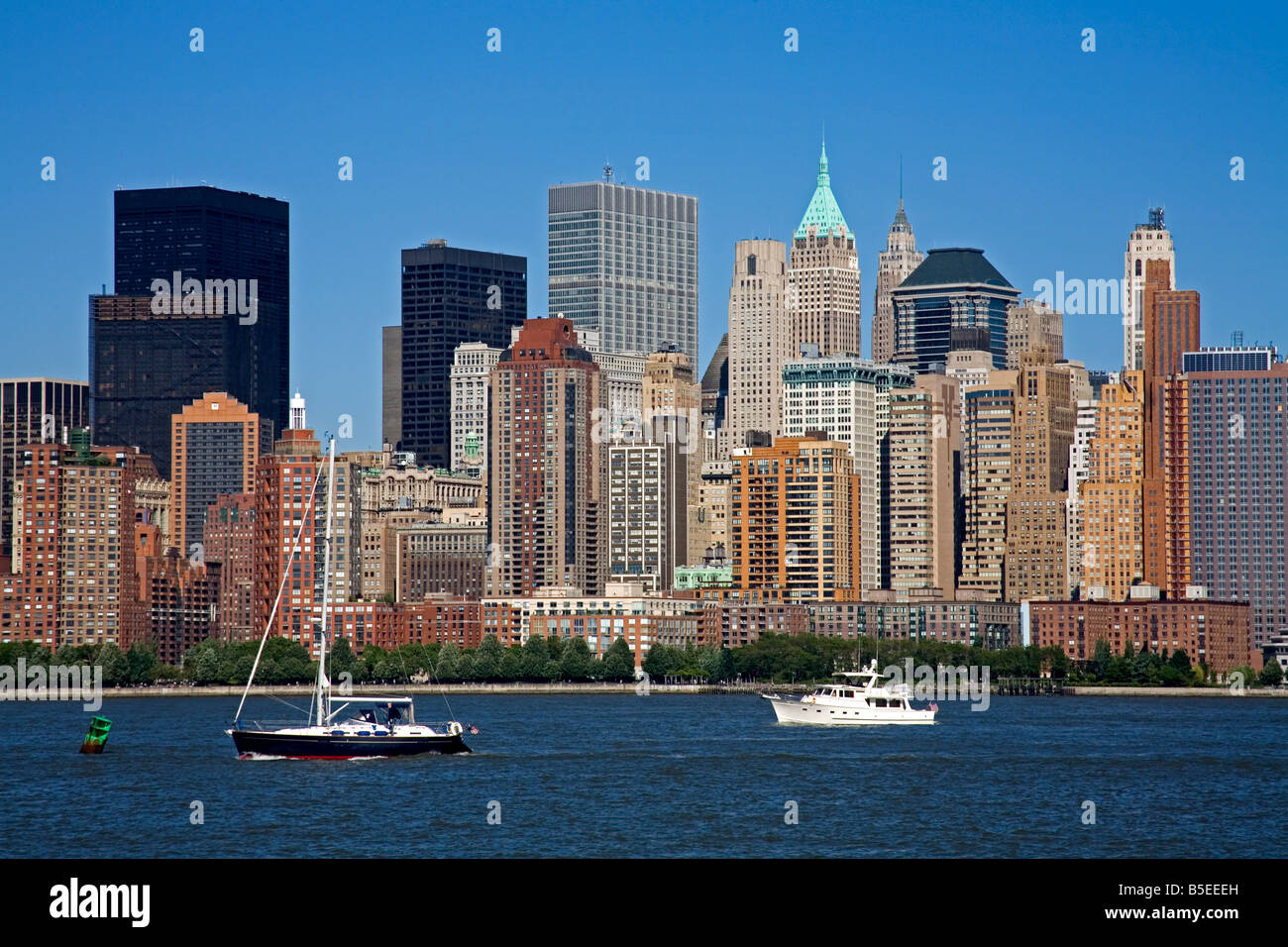 West Side di Manhattan e del fiume Hudson, New York New York, USA, America del Nord Foto Stock