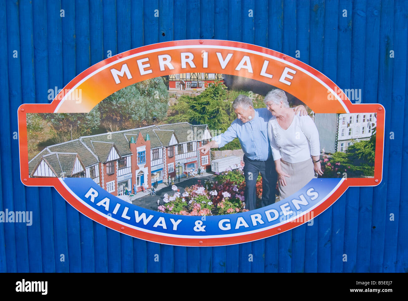 Merrivale railway e giardini model village lungo il lungomare di Great Yarmouth,Norfolk, Regno Unito Foto Stock