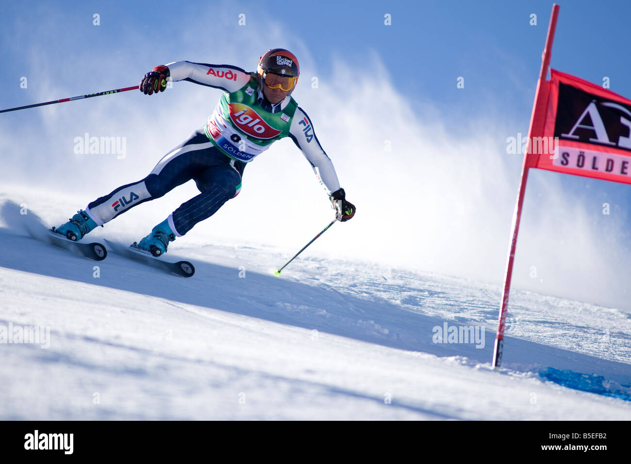 SOELDEN AUSTRIA OTT 26 Massimiliano Blardone ITA competere nel mens slalom gigante presso il Ghiacciaio Rettenbach Foto Stock