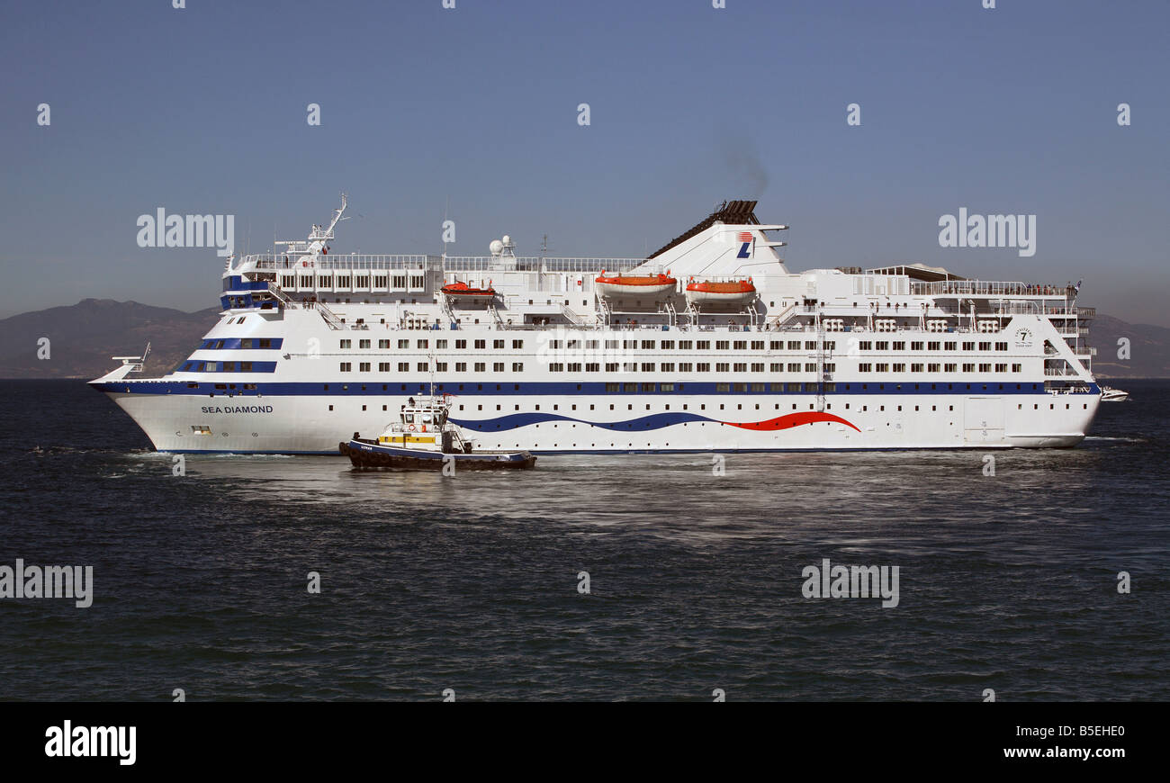 La nave passeggeri MS Diamante del mare in mare, Kusadasi, Turchia Foto Stock