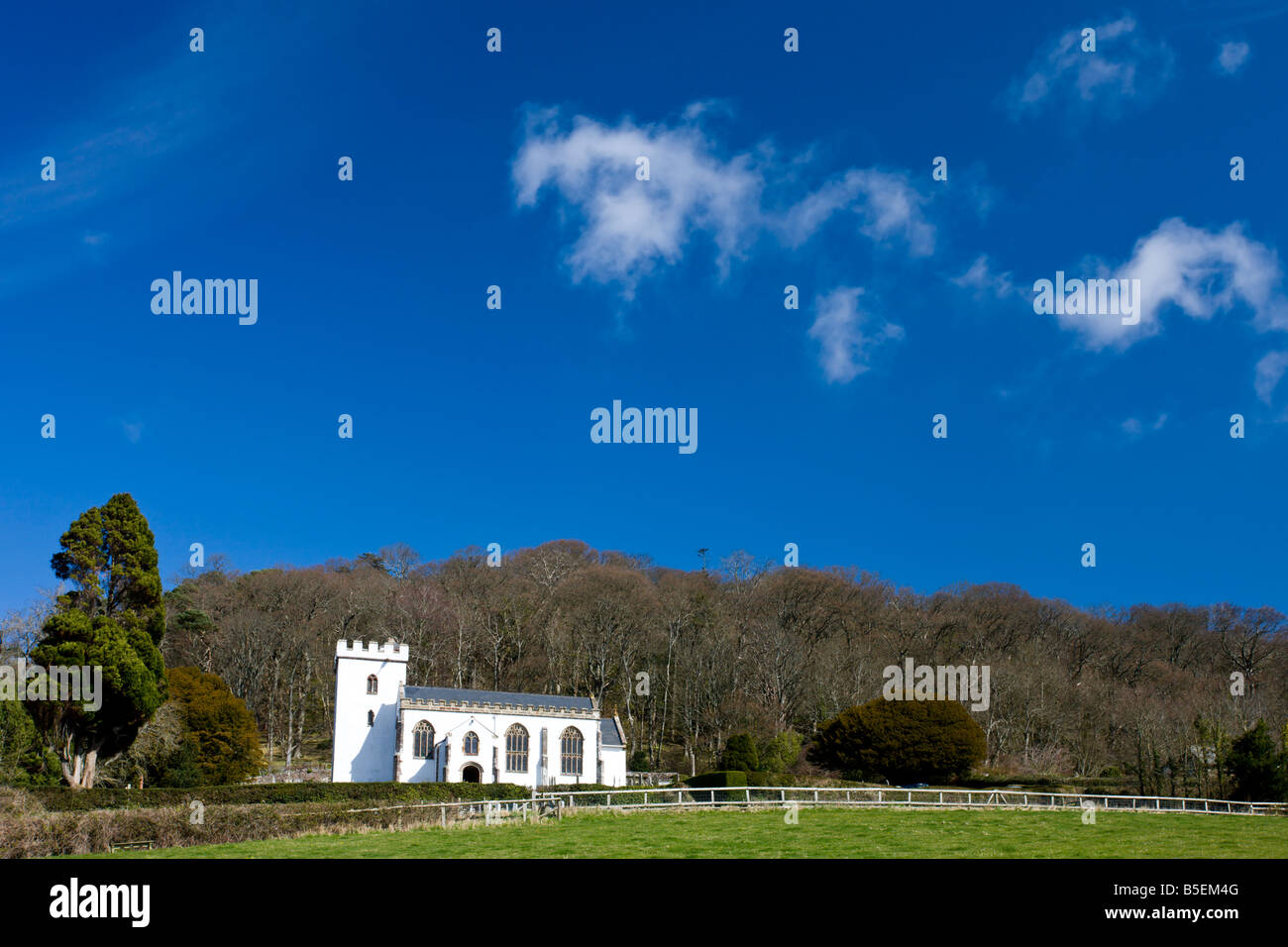 Selworthy chiesa nel Parco Nazionale di Exmoor Somerset Inghilterra Foto Stock