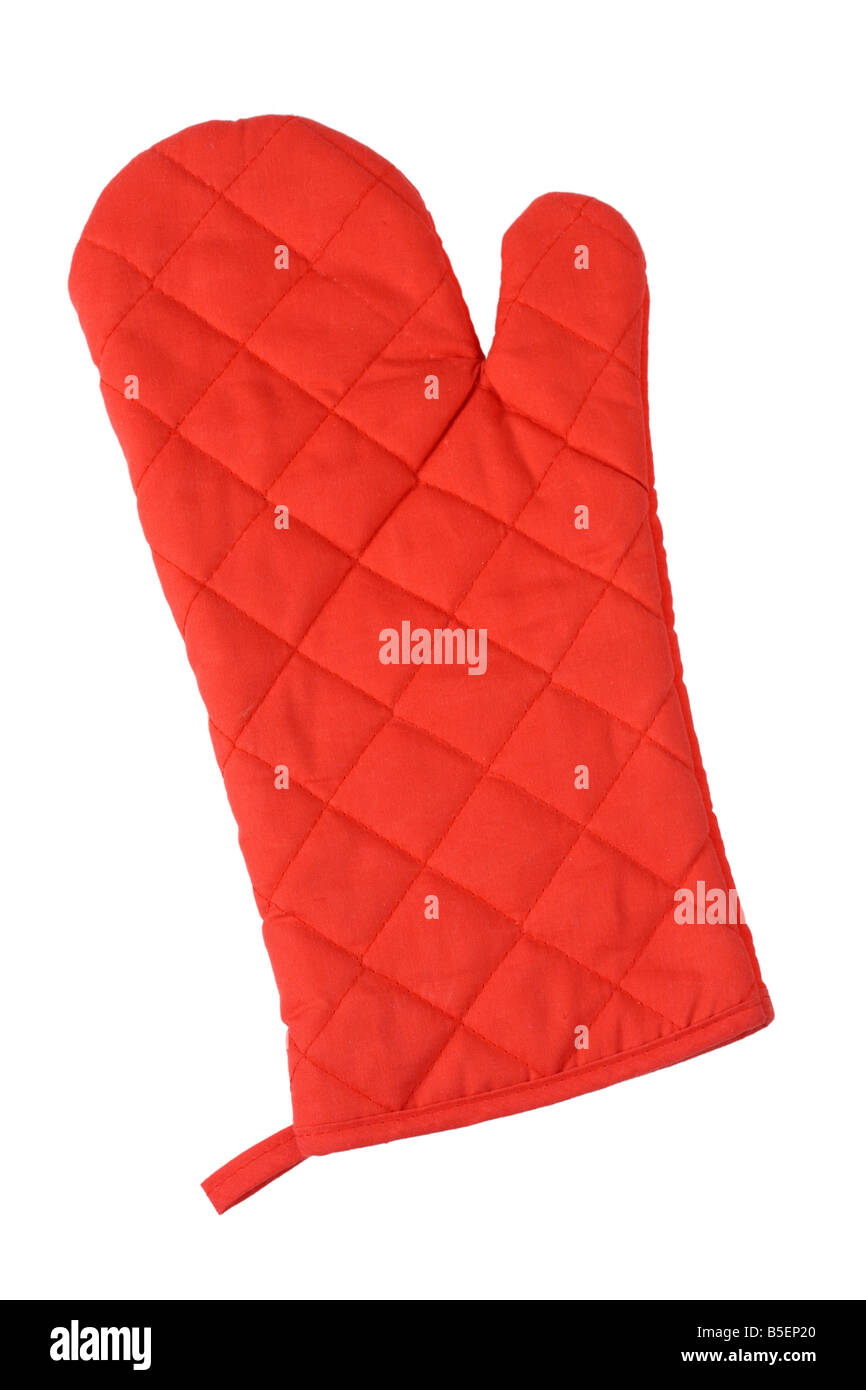 Red presina intaglio su sfondo bianco Foto Stock