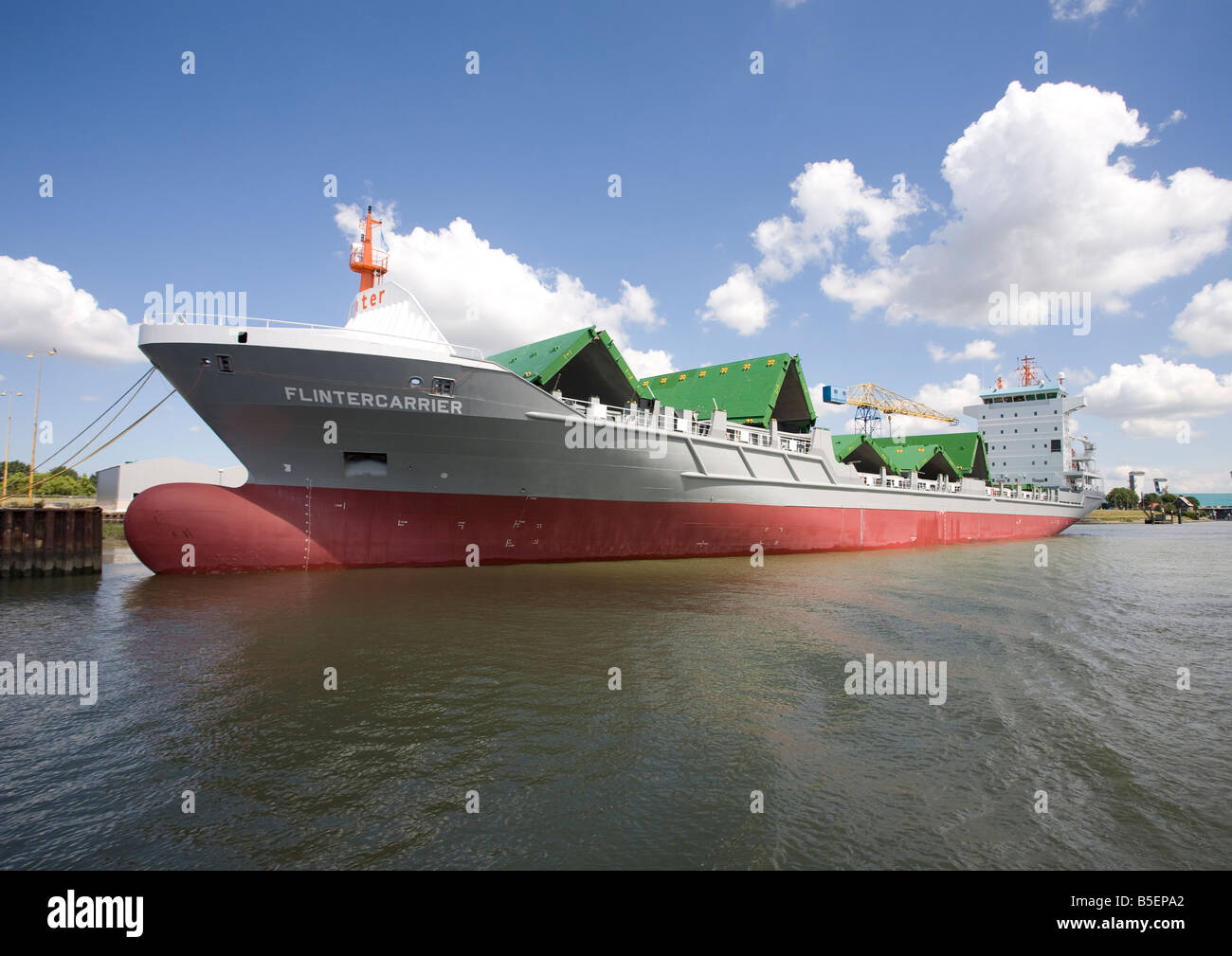 Flintercarrier Transporter nave ormeggiata a Rotterdam, Olanda Foto Stock