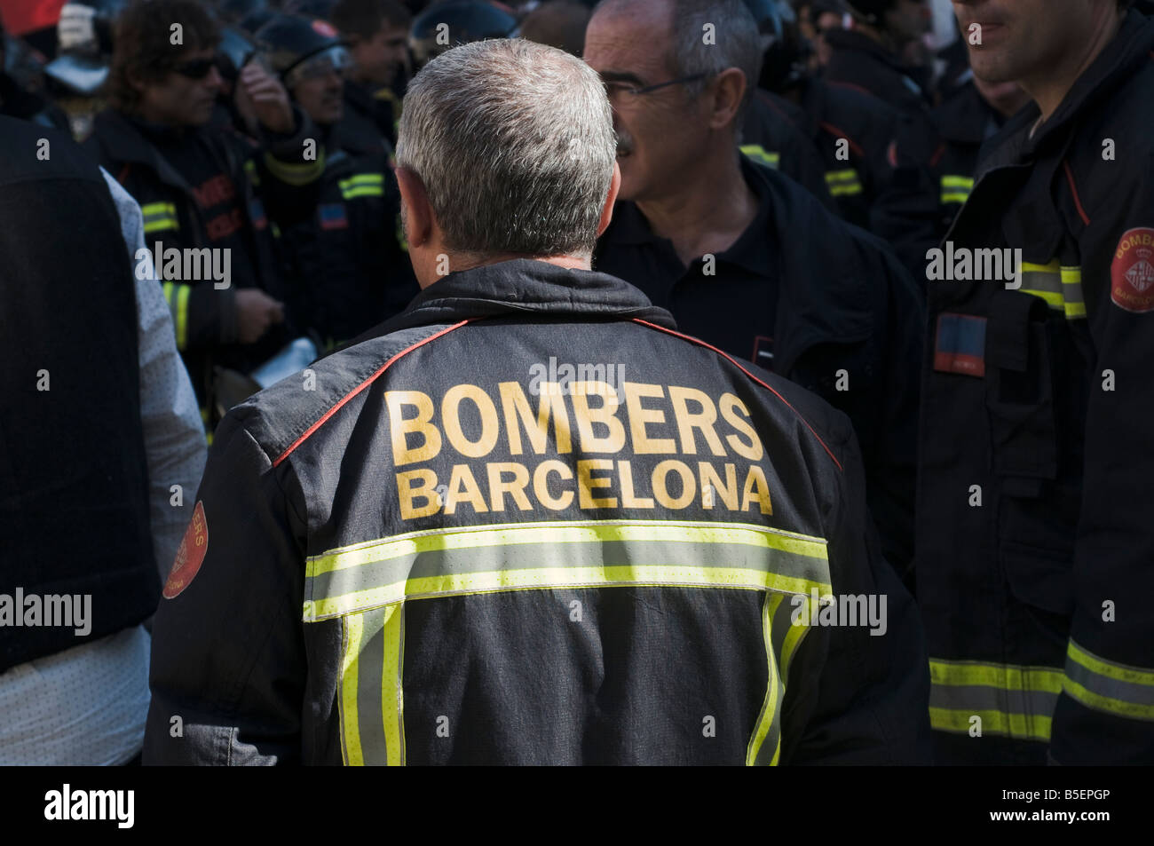 Vigili del Fuoco di Barcellona. Foto Stock