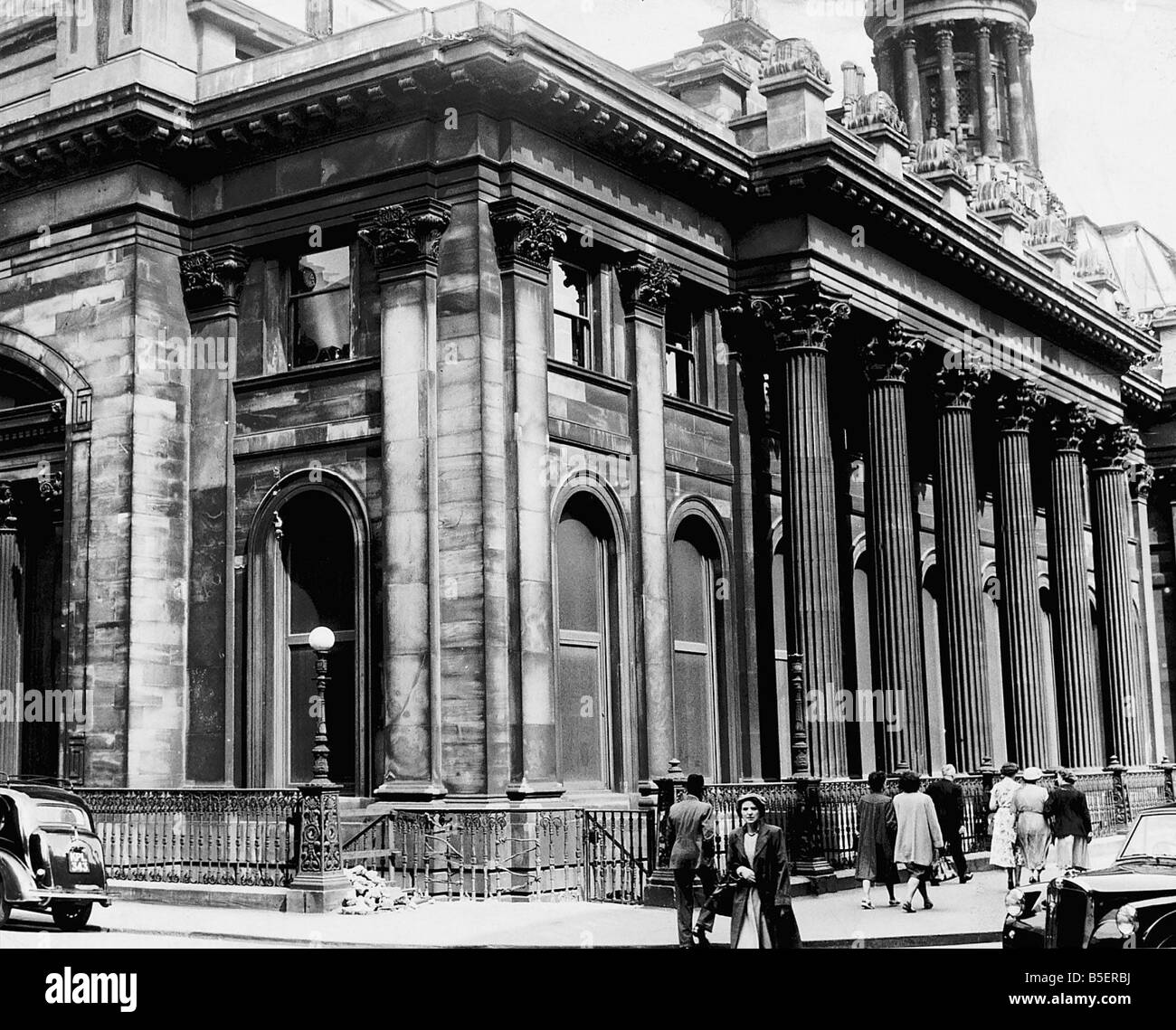 Edifici di architettura del Royal Exchange edificio che è ora il Glasgow Galleria di Arte Moderna Foto Stock