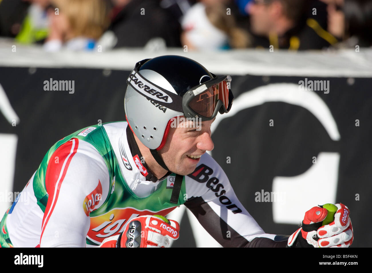 SOELDEN AUSTRIA OTT 26 Christoph Gruber AUT competere nel mens slalom gigante presso il Ghiacciaio Rettenbach Foto Stock